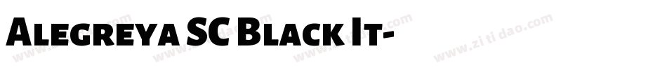 Alegreya SC Black It字体转换